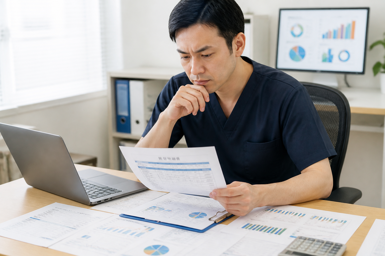 年収データを分析する日本人理学療法士