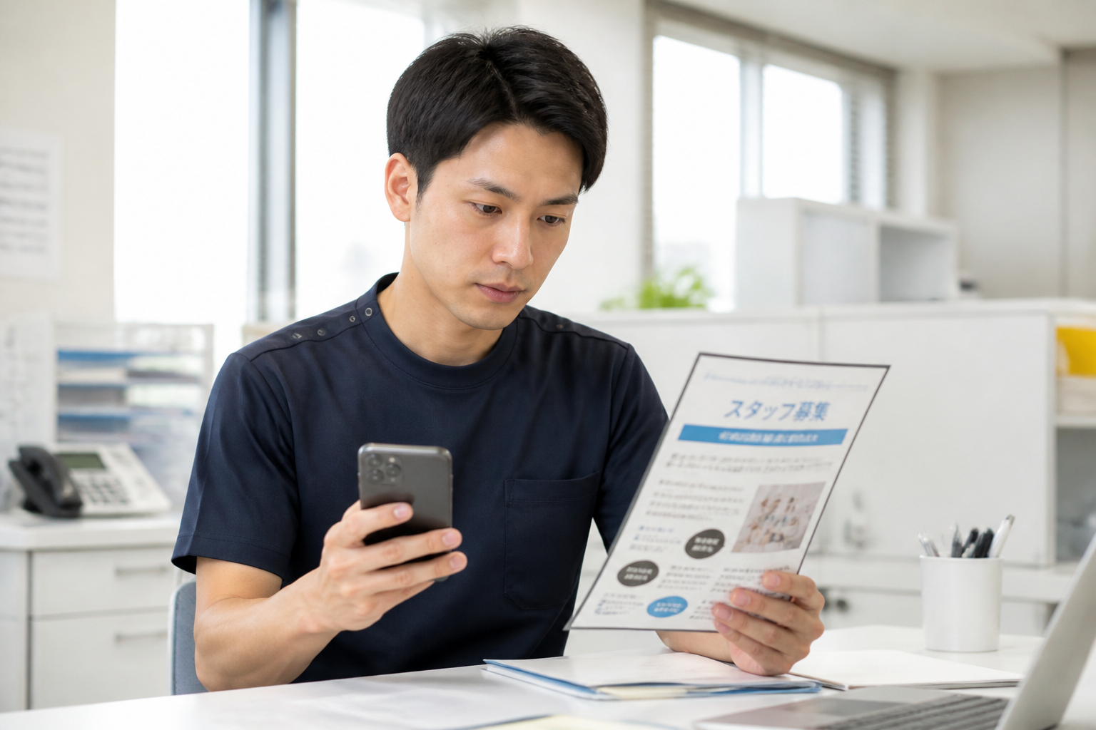 訪問リハビリの求人内訳を確認するセラピスト
