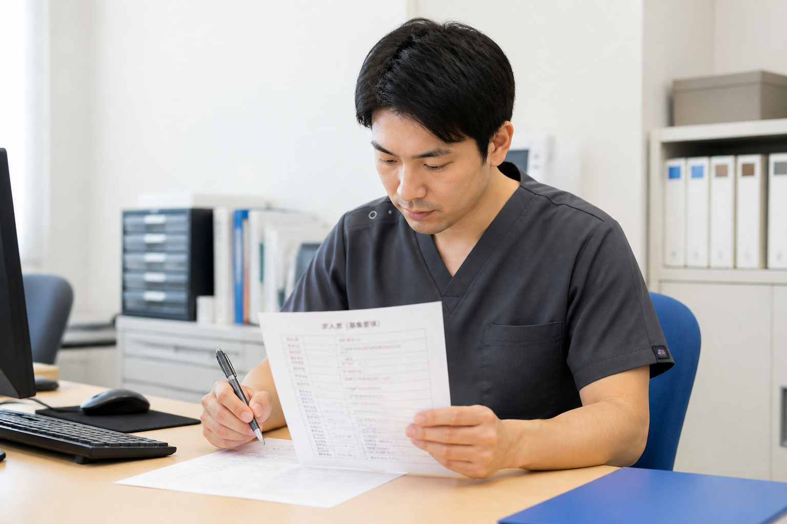 求人票の条件をチェックリストで確認する訪問リハビリ専門職